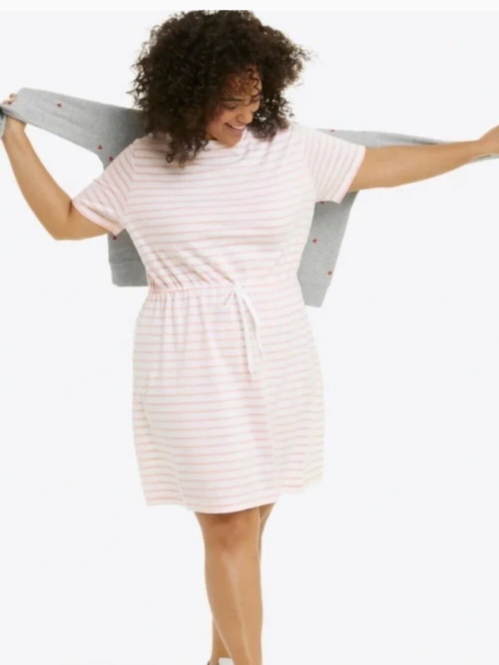 NWOT Draper James Pink and White Mariner Striped Dress